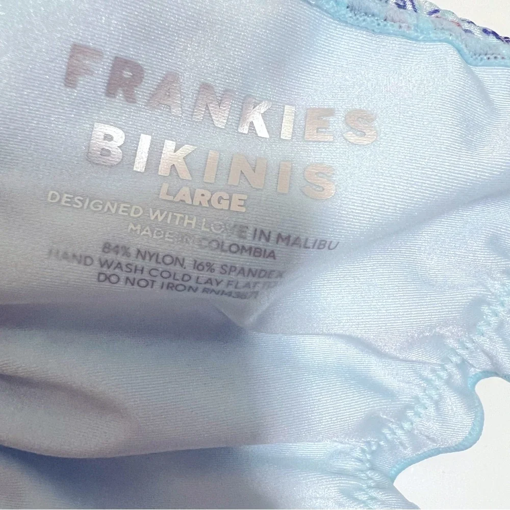 Frankie's Bikinis White Paisley Tie-Side Bikini Bottom